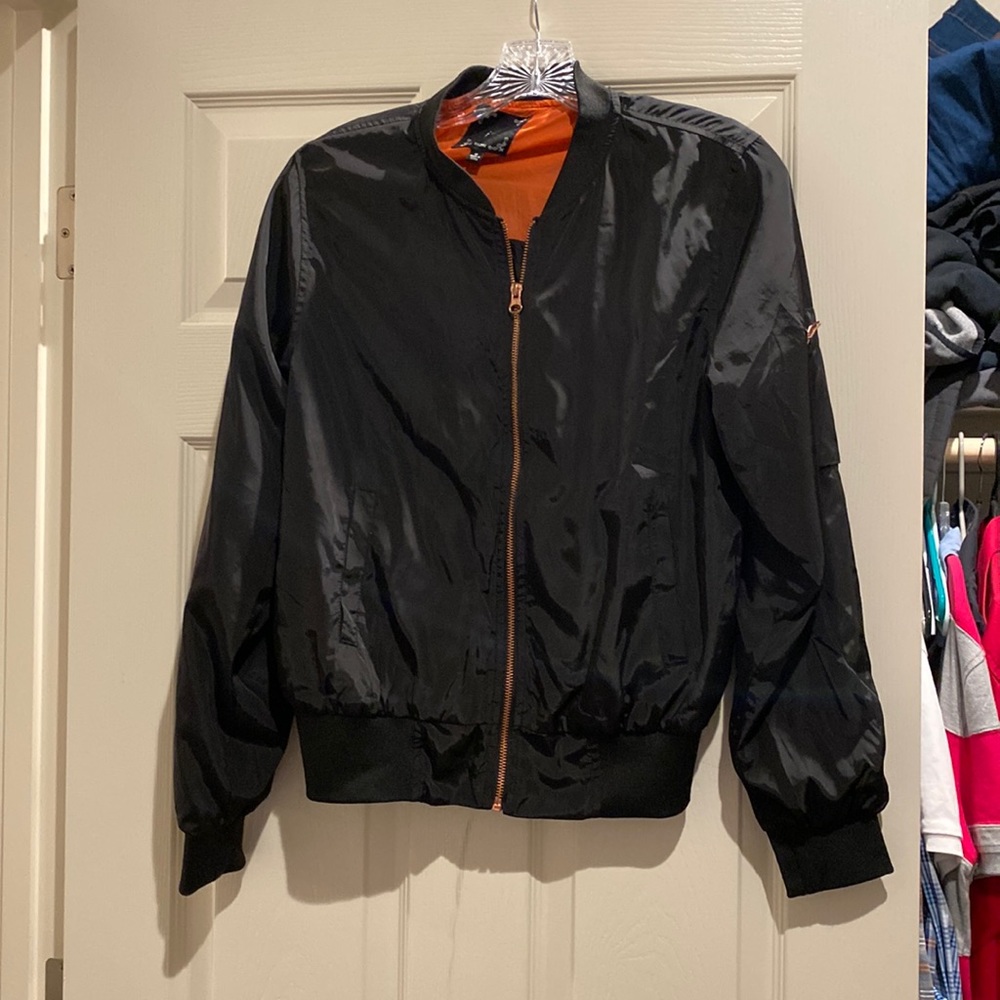 Black bomber jacket